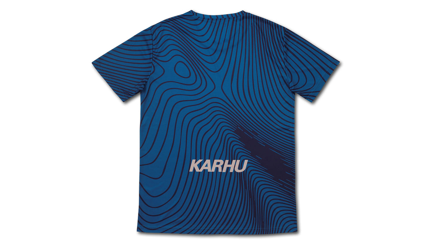 MEN'S RUNNING T–SHIRT - MOROCCAN BLUE / HUMMUS