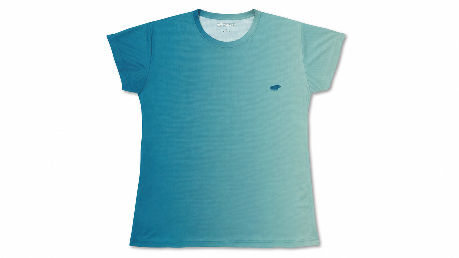 WOMEN'S RUNNING T–SHIRT - GRADIENT / MOROCCAN BLUE