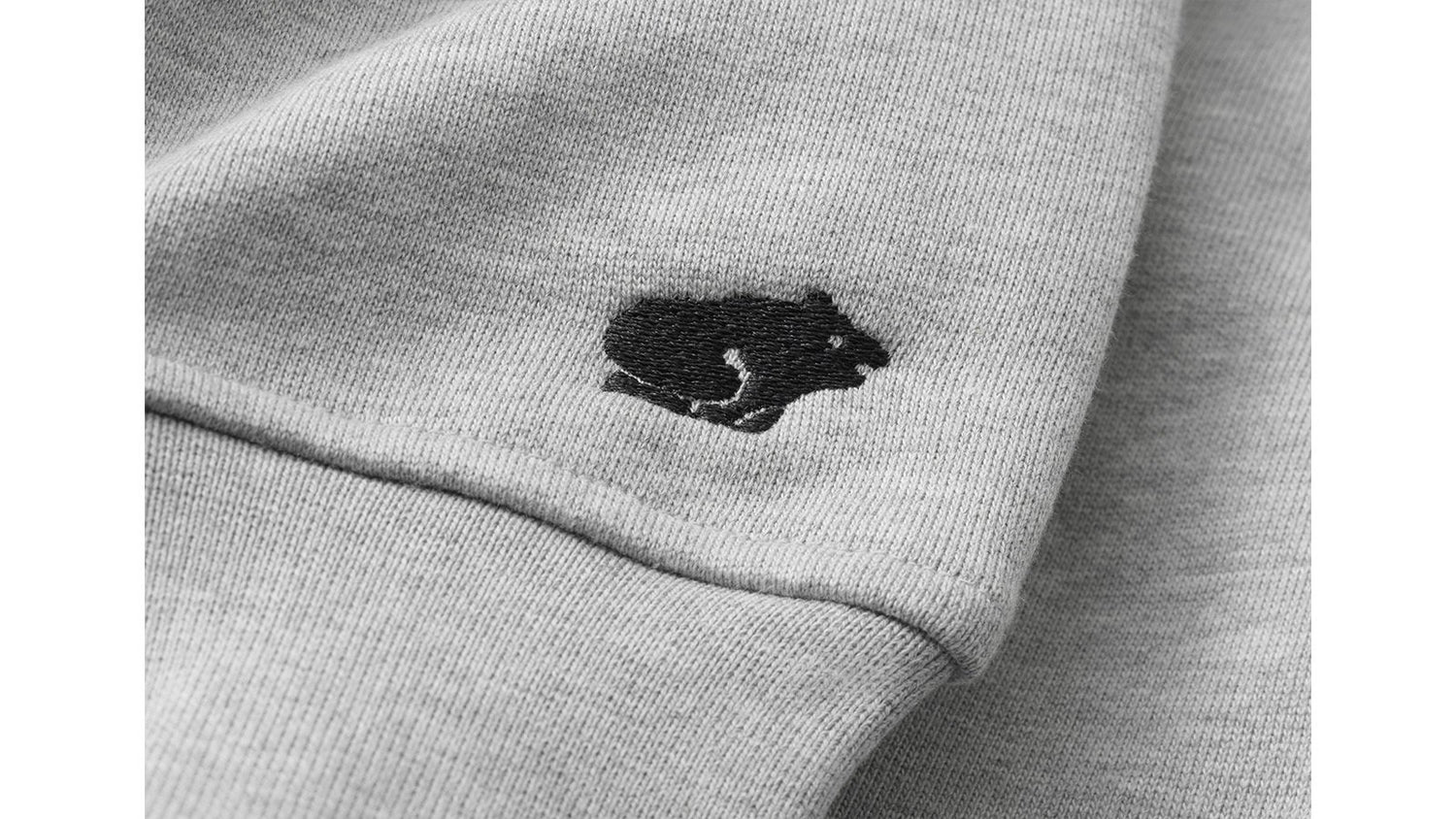 Karhu Logo Hoodie - Heather Grey Jet Black