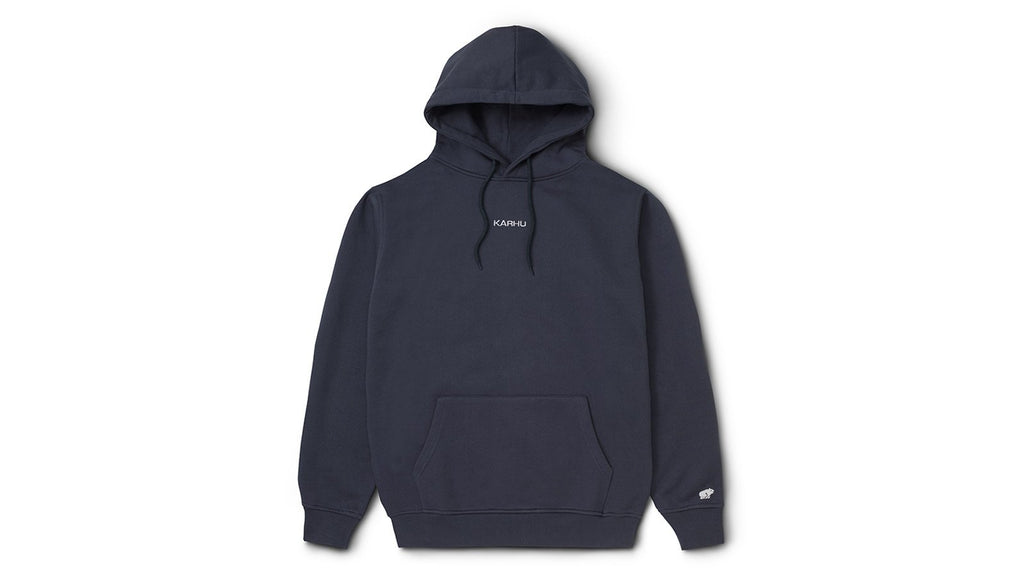 Karhu Logo Hoodie - India Ink Foggy Dew details