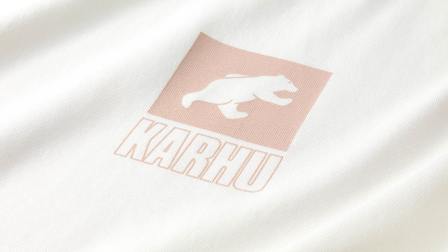 Karhu sport bear logo T-Shirt - Sugar Swizzle / Cameo rose KA00162-SUC1