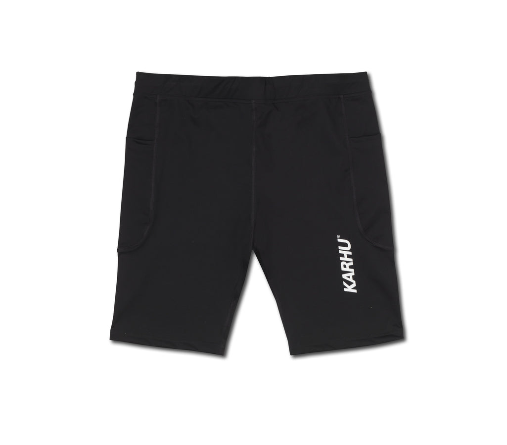 MEN'S RUNNING HALF-TIGHT - BLACK / WHITE