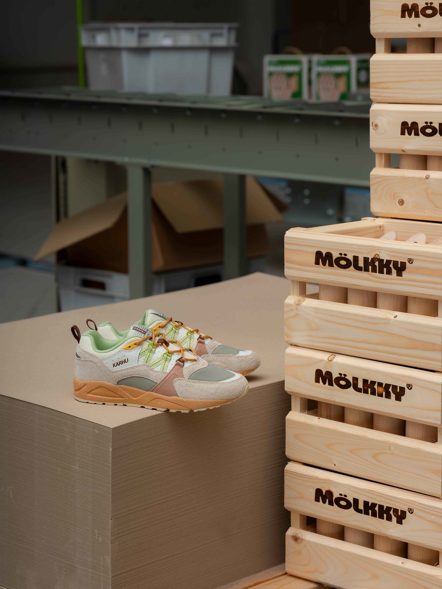 karhu fusion 2.0 mölkky pack - turtledove / shadow lime f804184 | lifestyle sneaker