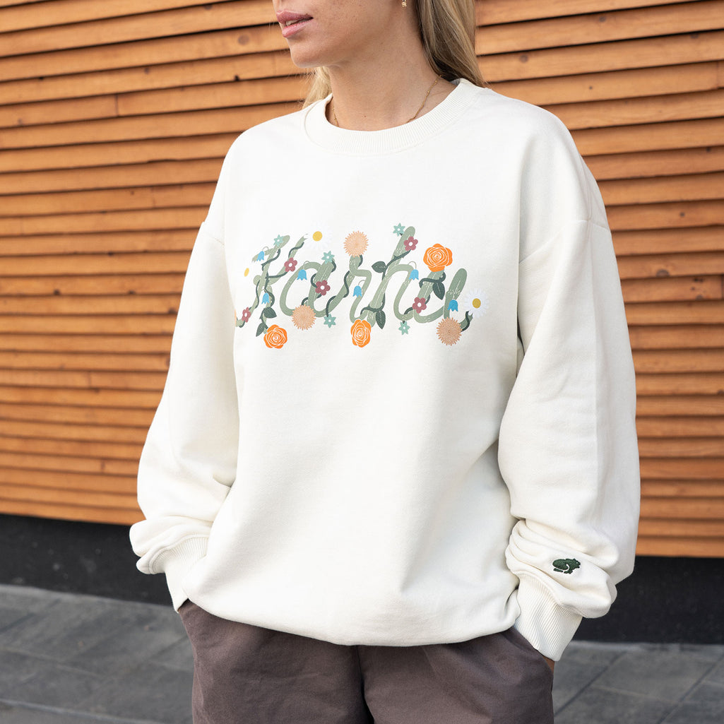 FLOWER LOGO SWEATSHIRT - ICICLE / TEA