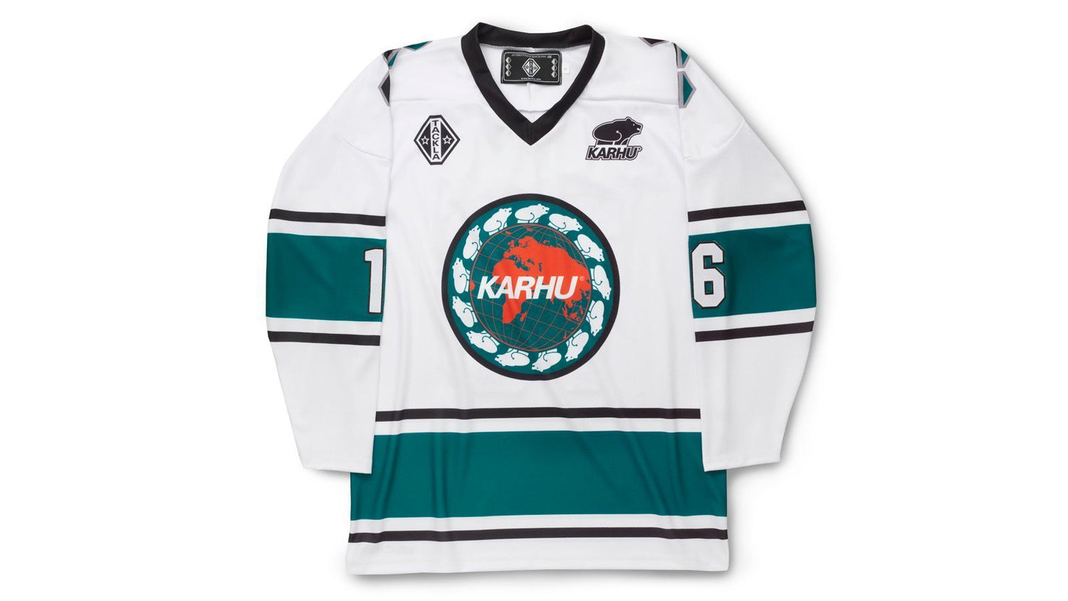 Karhu x tacla hockey jersey white atlantic deep front 