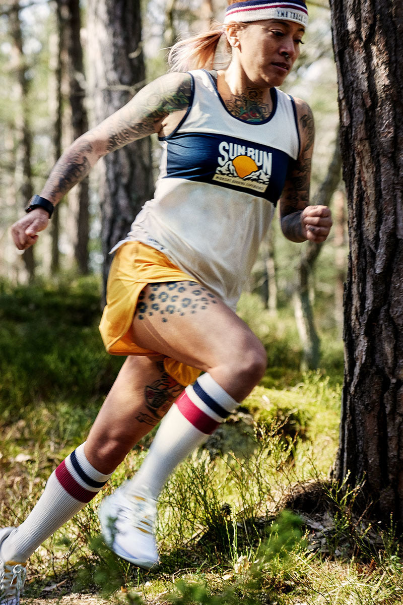 Karhu SUN RUN SINGLET WOMEN'S - OFF WHITE/ESTATE BLUE 85971