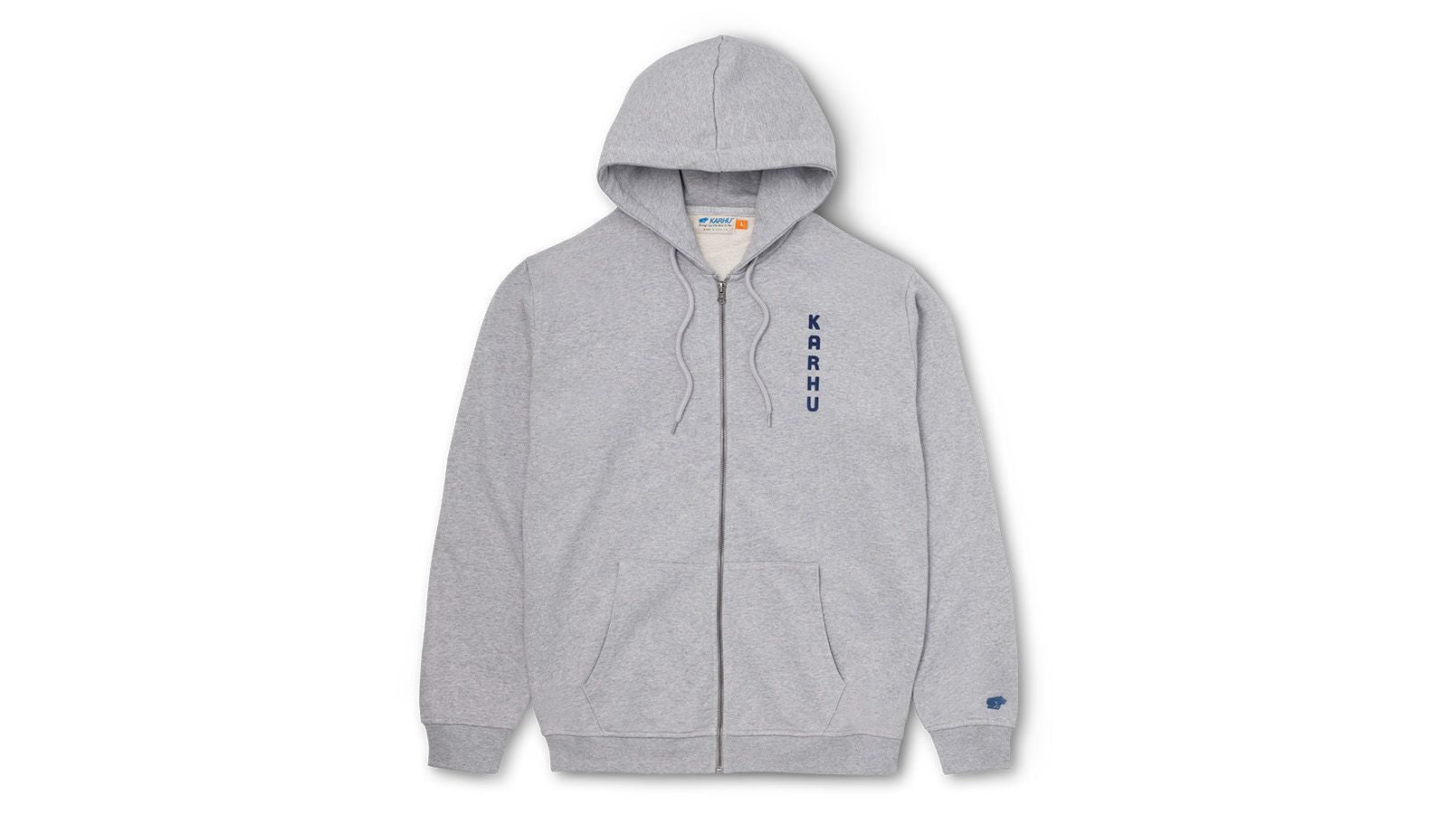 Karhu Full zip hoodie heather grey / true navy – Karhu United Kingdom