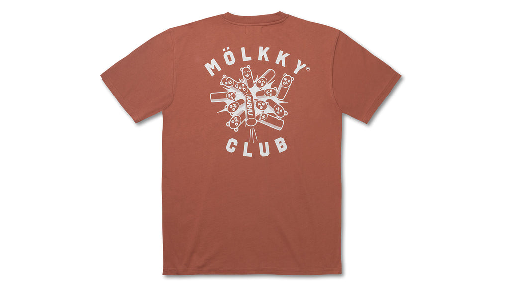"MÖLKKY" CLUB T–SHIRT - BURNT BRICK / TURTLEDOVE