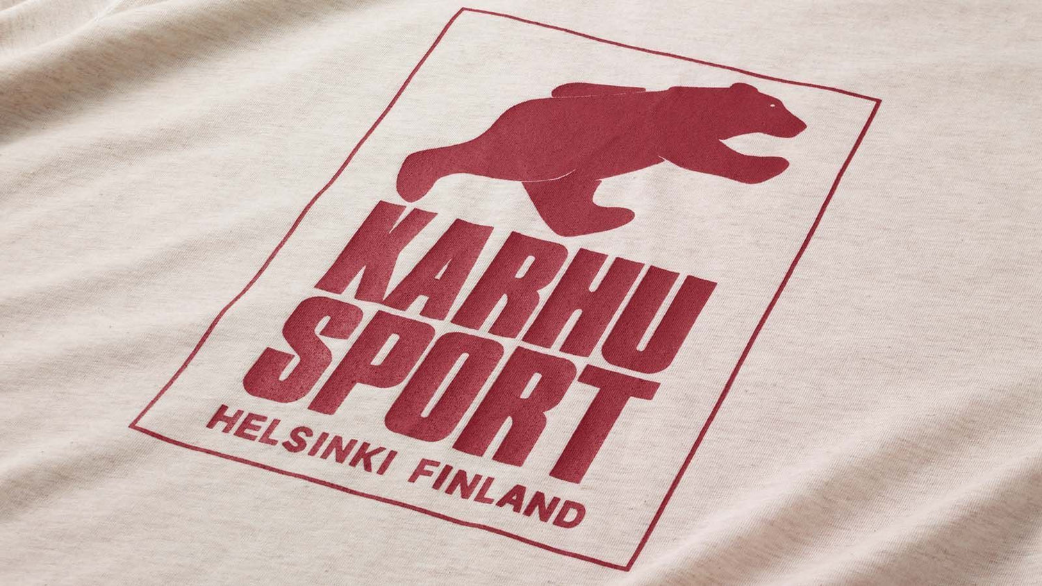 Helsinki Sport T-shirt Oatmeal Melange / Granata
